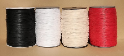 Cut lengths of 1mm waxed cotton cord
